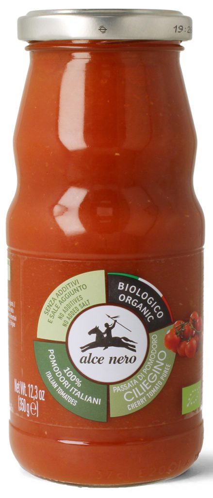 SOS POMIDOROWY PASSATA (Z POMIDORÓW CHERRY) BIO 350 g – ALCE NERO