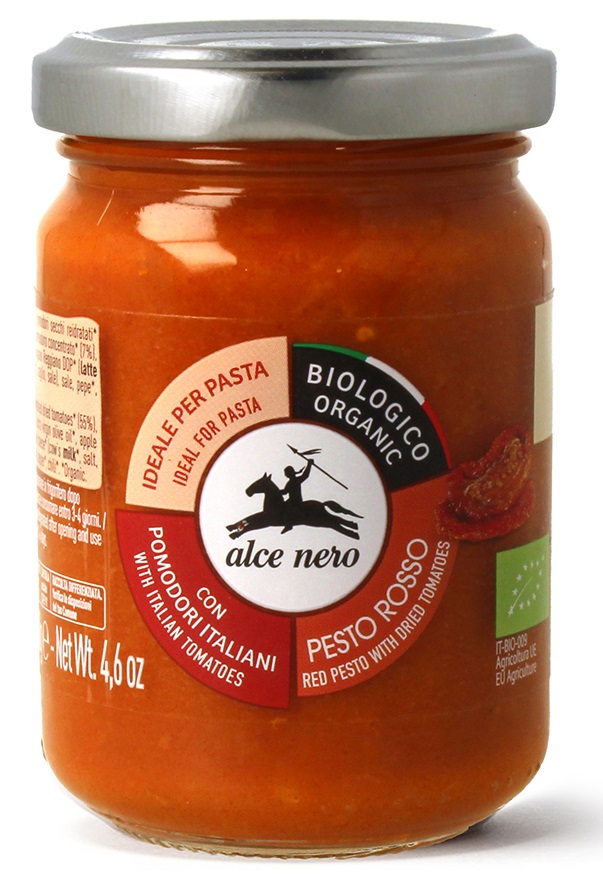 PESTO CZERWONE Z SUSZONYCH POMIDORÓW BIO 130 g – ALCE NERO
