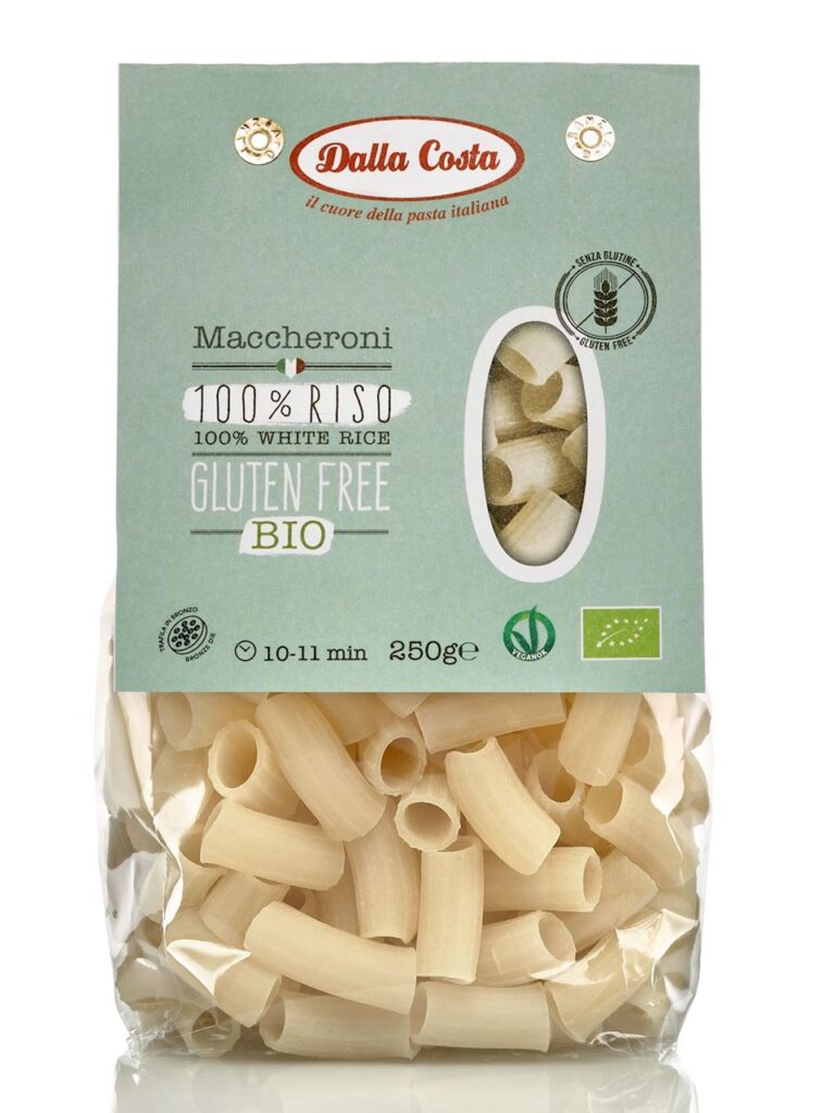 MAKARON (RYŻOWY) MACCHERONI BEZGLUTENOWY BIO 250 g – DALLA COSTA