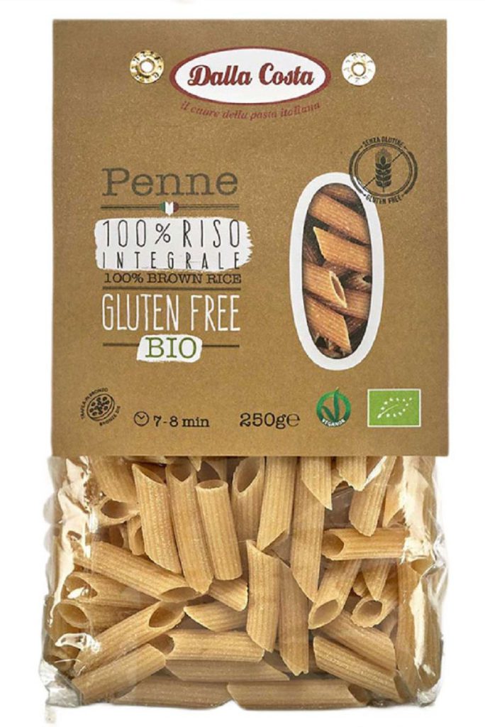 MAKARON (RYŻOWY RAZOWY) PENNE BEZGLUTENOWY BIO 250 g – DALLA COSTA