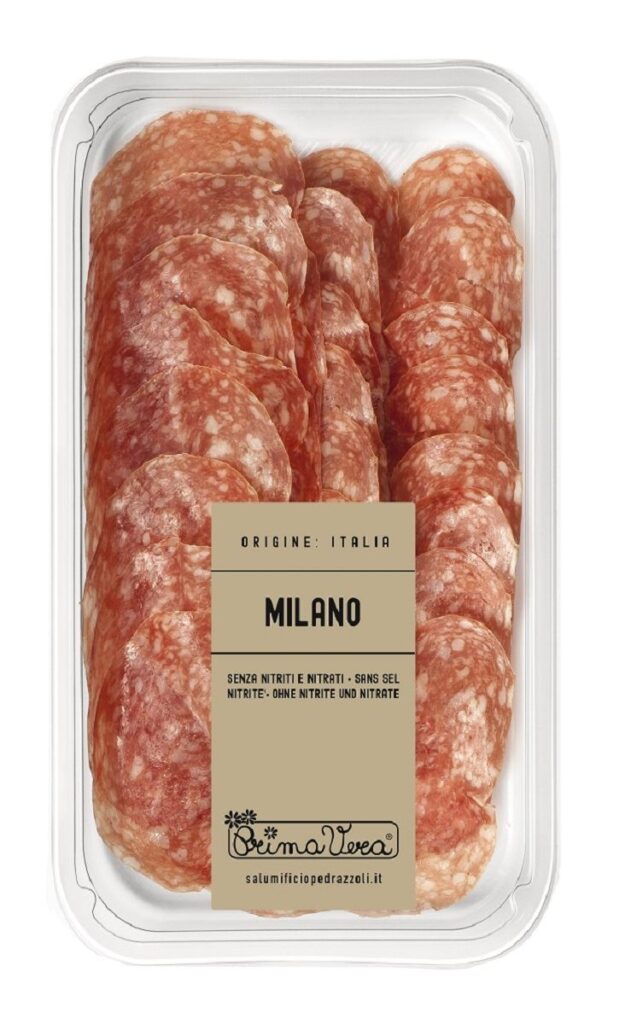 SALAMI MILANO DOJRZEWAJĄCE PLASTRY BEZGLUTENOWE BIO 70 g – PRIMAVERA