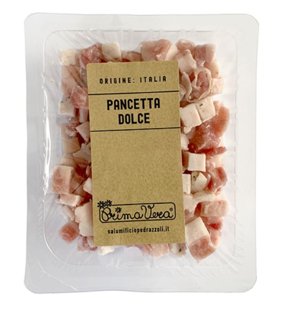 BOCZEK SUROWY (PANCETTA) KOSTKA BEZGLUTENOWY BIO 100 g – PRIMAVERA