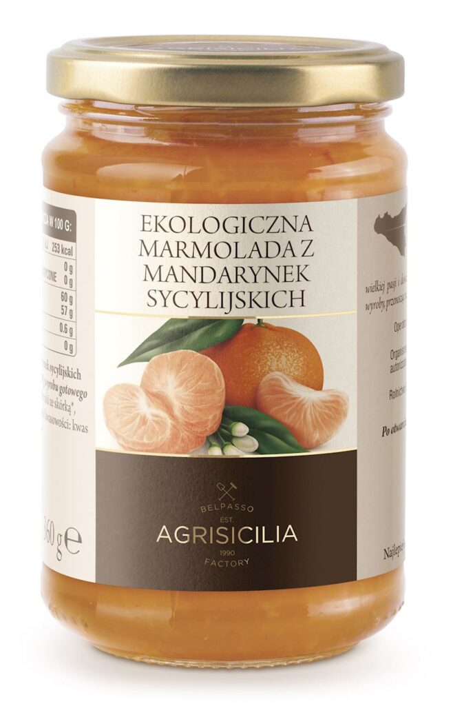 MARMOLADA Z MANDARYNEK SYCYLIJSKICH BIO 360 g – AGRISICILIA