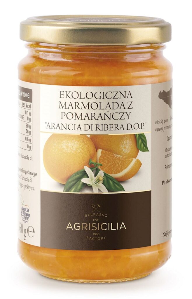 MARMOLADA Z POMARAŃCZY SYCYLIJSKICH BIO 360 g – AGRISICILIA