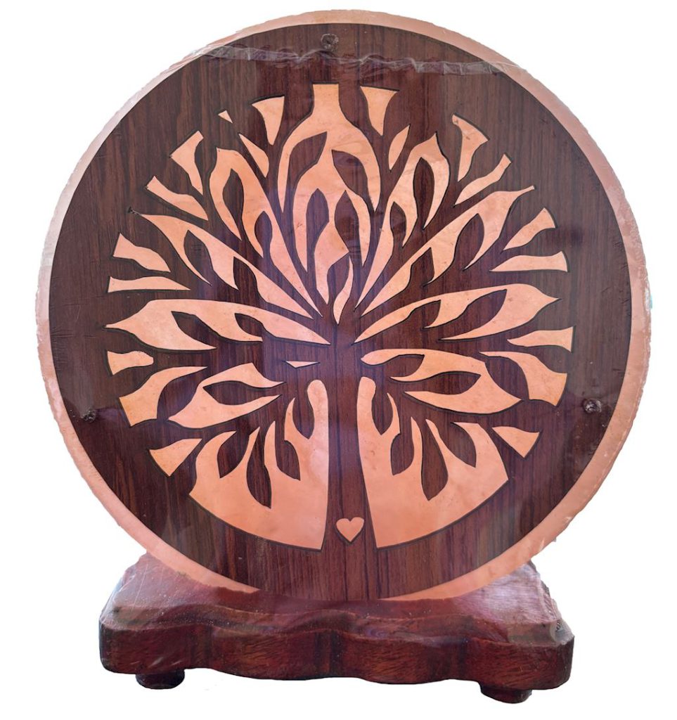 LAMPA SOLNA Z MOTYWEM DRZEWA ok. 4 kg – HIMALAYAN SALT