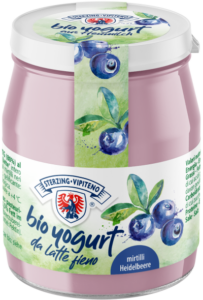 JOGURT BORÓWKOWY Z MLEKA SIENNEGO BEZGLUTENOWY BIO 150 g (SŁOIK) - STERZING-VIPITENO