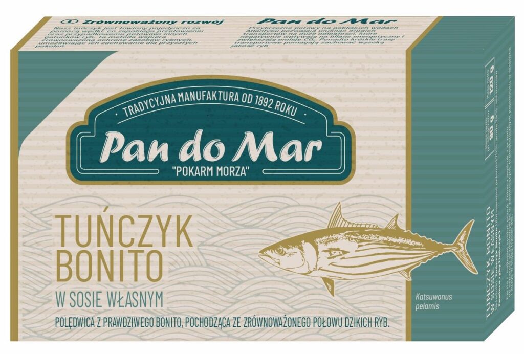 TUŃCZYK BONITO W SOSIE WŁASNYM 120 g (90 g) – PAN DO MAR