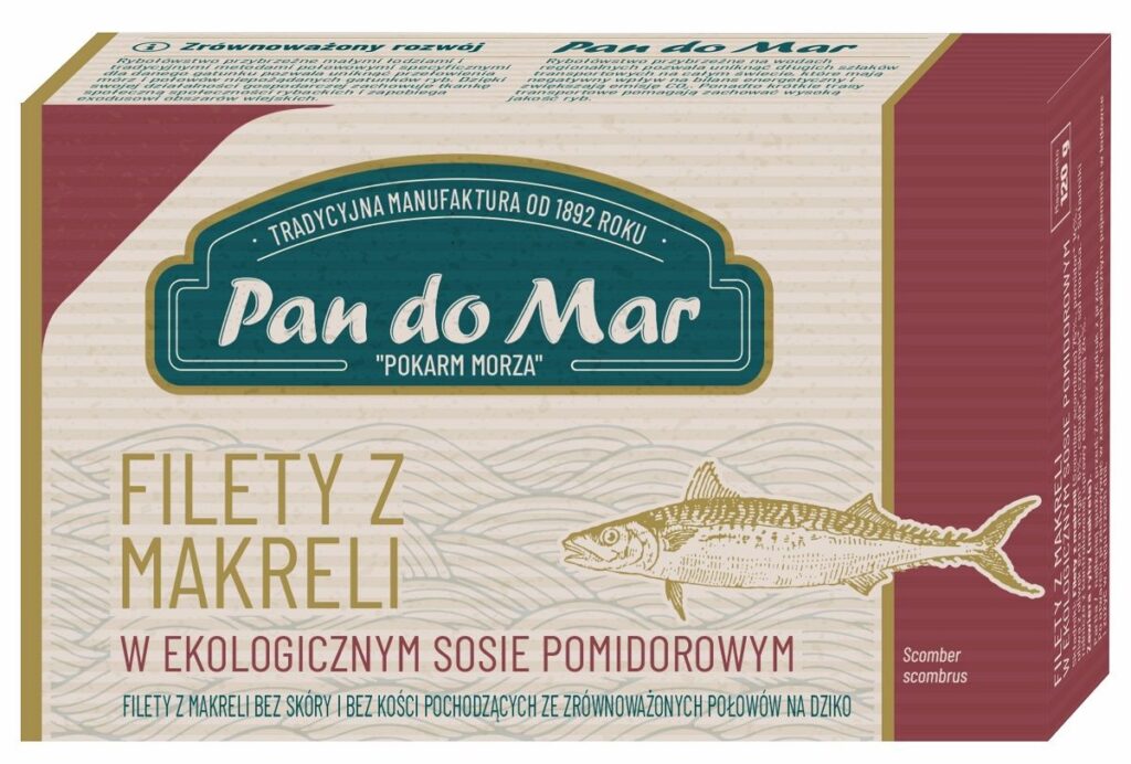 MAKRELA FILETY W BIO SOSIE POMIDOROWYM 120 g – PAN DO MAR
