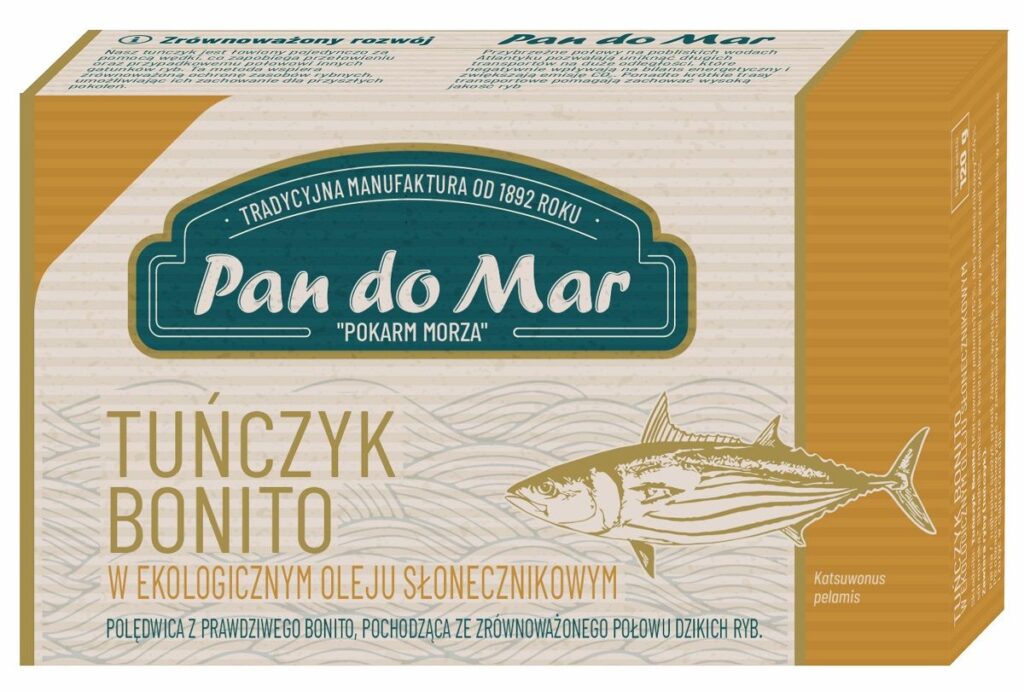 TUŃCZYK BONITO W BIO OLEJU SŁONECZNIKOWYM 120 g – PAN DO MAR