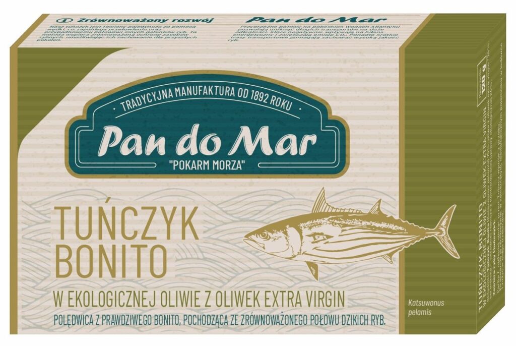 TUŃCZYK BONITO W BIO OLIWIE Z OLIWEK EXTRA VIRGIN 120 g – PAN DO MAR