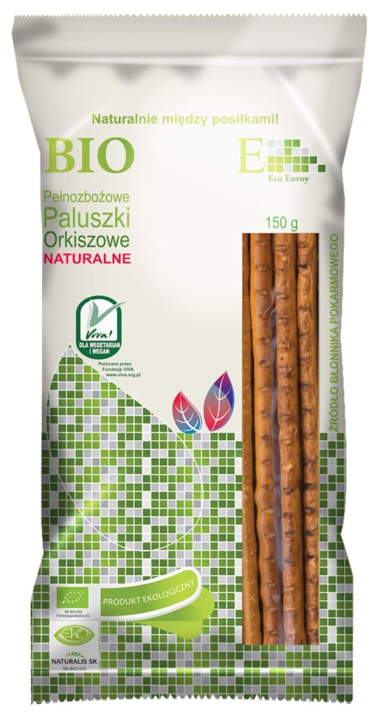 PALUSZKI ORKISZOWE PEŁNOZIARNISTE NATURALNE BIO 150 g – ENVOY