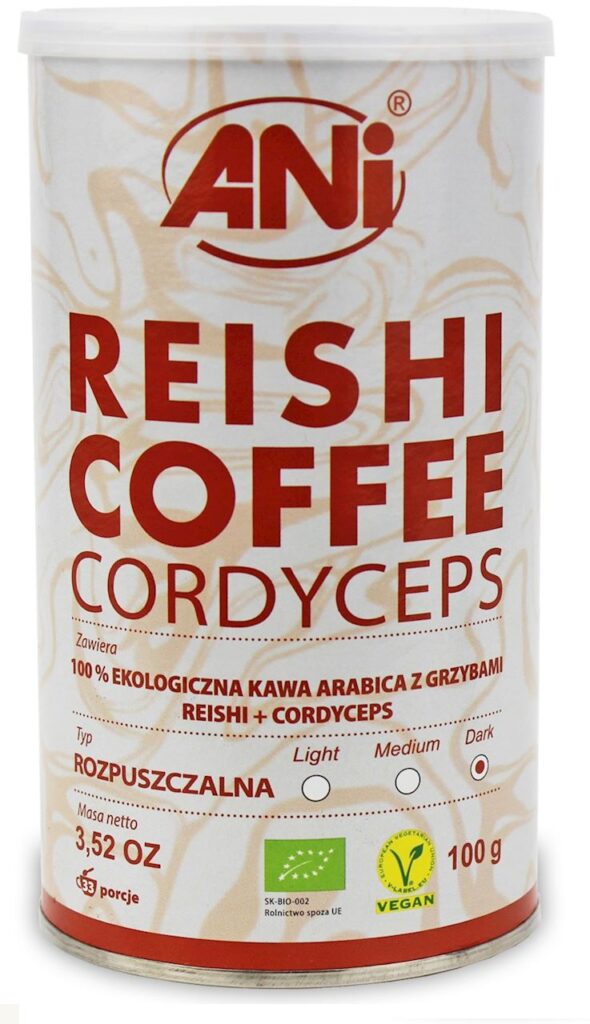 KAWA ROZPUSZCZALNA „REISHI + CORDYCEPS” BIO 100 g – ANI