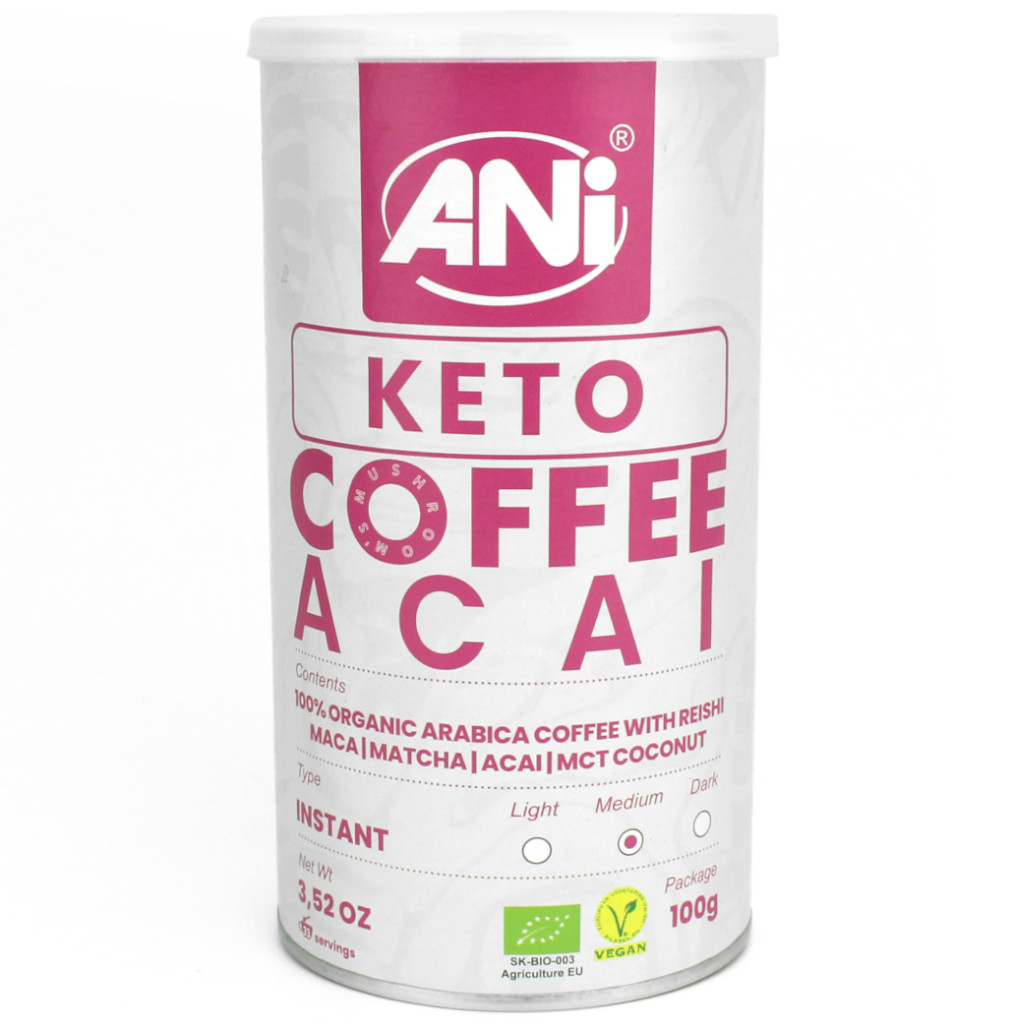 KAWA ROZPUSZCZALNA „REISHI KETO ACAI” BIO 100 g – ANI