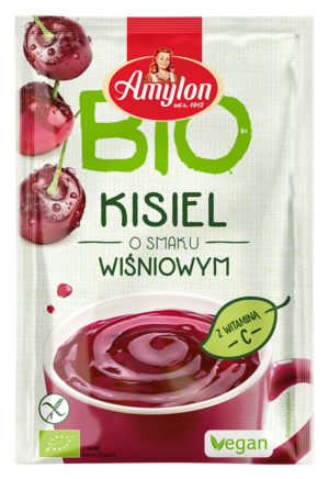 KISIEL INSTANT O SMAKU WIŚNIOWYM BEZGLUTENOWY BIO 30 g - AMYLON