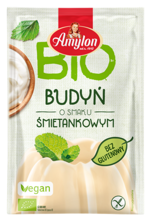 BUDYŃ O SMAKU ŚMIETANKOWYM BEZGLUTENOWY BIO 40 g - AMYLON