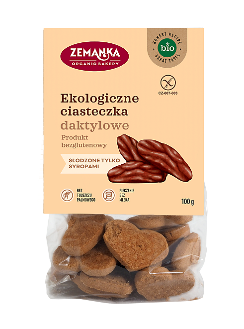 CIASTKA DAKTYLOWE BEZGLUTENOWE BIO 100 g – ZEMANKA