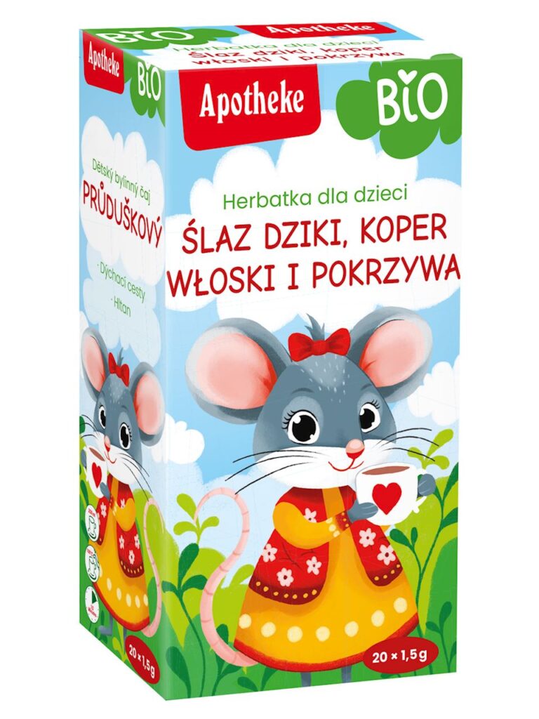 HERBATKA DLA DZIECI – ŚLAZ DZIKI, KOPER WŁOSKI I POKRZYWA BIO (20 x 1,5 g) 30 g – APOTHEKE