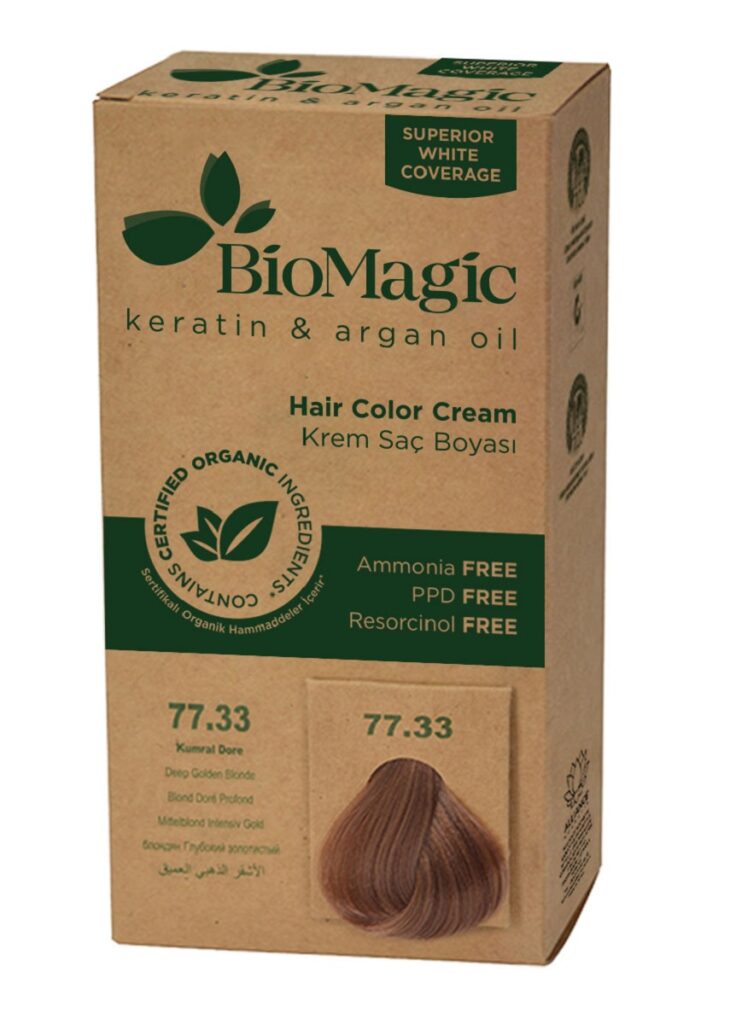 FARBA DO WŁOSÓW GŁĘBOKI ZŁOTY BLOND (77.33) 250 g – BIOMAGIC