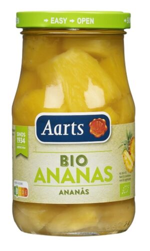 ANANAS KAWAŁKI W LEKKIM SYROPIE BIO 350 g (190 g) (SŁOIK) - AARTS