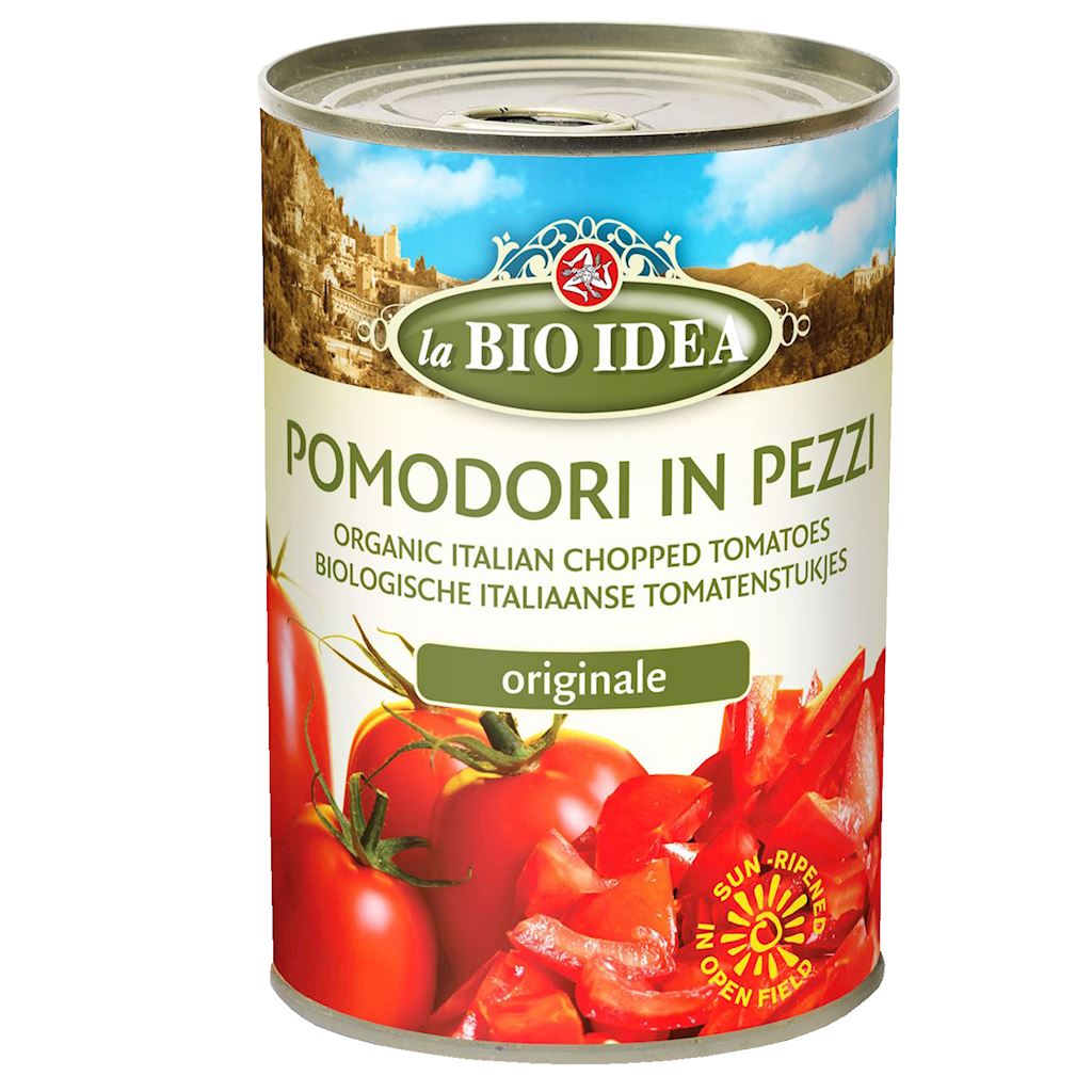 POMIDORY KROJONE BEZ SKÓRY BIO 400 g – LA BIO IDEA
