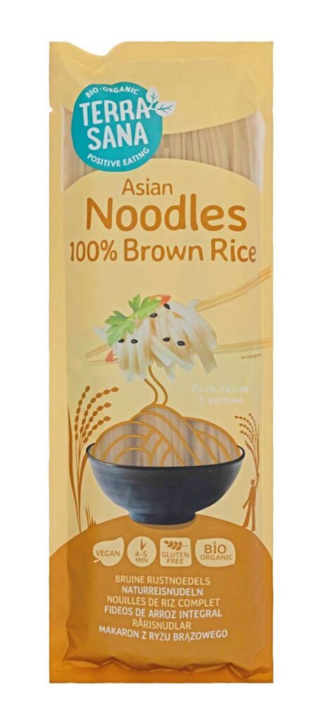 MAKARON (RYŻOWY RAZOWY) NOODLE SPAGHETTI BEZGLUTENOWY BIO 250 g – TERRASANA