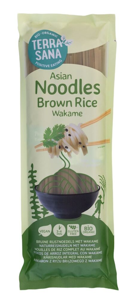 MAKARON (RYŻOWY RAZOWY Z WAKAME) NOODLE SPAGHETTI BEZGLUTENOWY BIO 250 g – TERRASANA