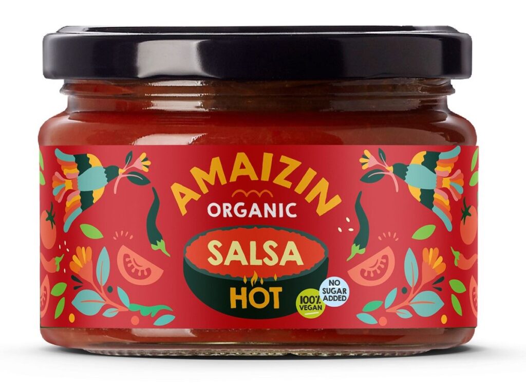 SOS SALSA PIKANTNY BEZGLUTENOWY BIO 260 g – AMAIZIN