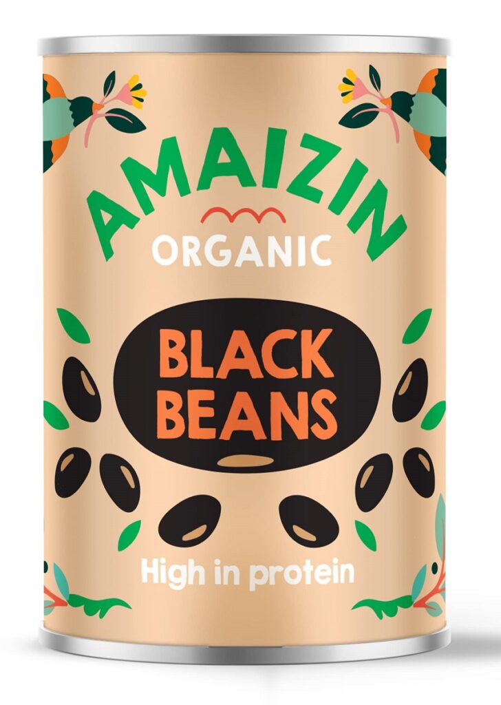 FASOLA CZARNA W ZALEWIE BEZGLUTENOWA BIO 400 g (240 g) – AMAIZIN