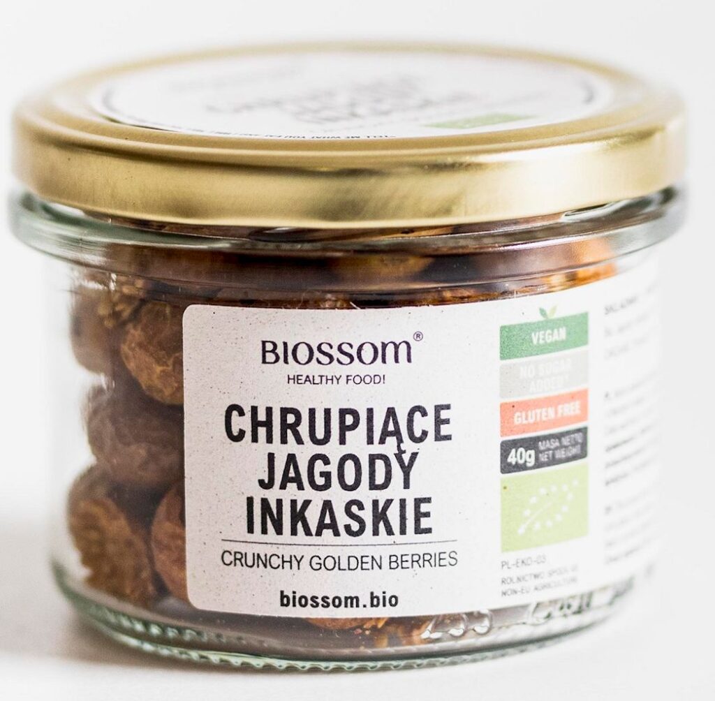 JAGODY INKASKIE LIOFILIZOWANE CHRUPIĄCE BEZGLUTENOWE BIO 40 g – BIOSSOM