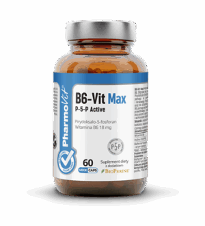WITAMINA B6-VIT MAX P-5-P ACTIVE (18 mg) BEZGLUTENOWA 60 KAPSUŁEK - PHARMOVIT (CLEAN LABEL)