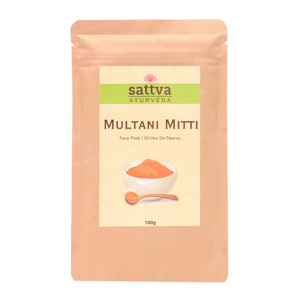 GLINKA KOSMETYCZNA DO TWARZY MULTANI MITTI 100 g – SATTVA