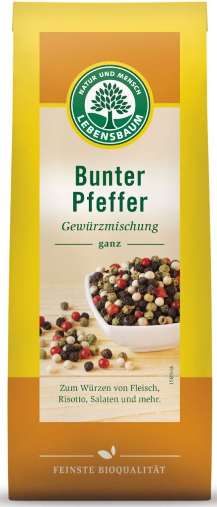 PIEPRZ KOLOROWY ZIARNISTY BIO 50 g – LEBENSBAUM