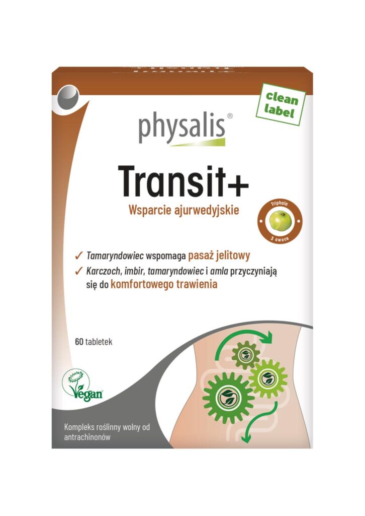 TABLETKI NA WSPARCIE PRACY JELIT (TRANSIT+) 60 szt. – PHYSALIS