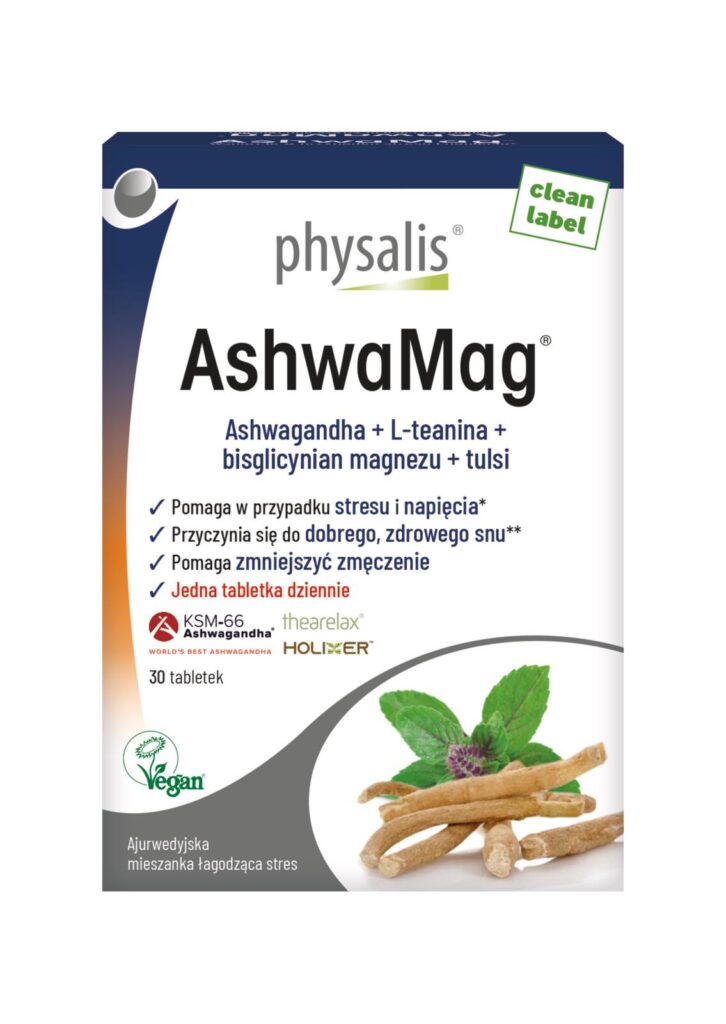 ASHWAGANDHA + MAGNEZ 30 TABLETEK – PHYSALIS