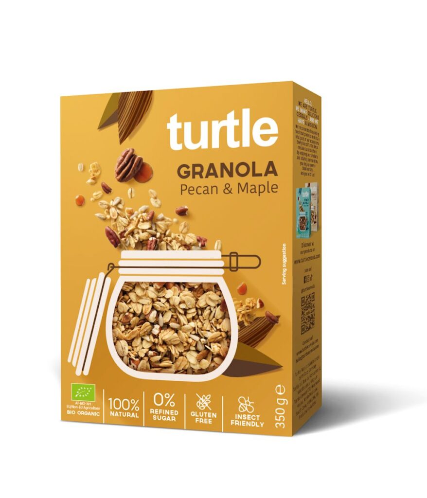 GRANOLA ORZECHY PEKAN – SYROP KLONOWY BEZGLUTENOWA BIO 350 g – TURTLE