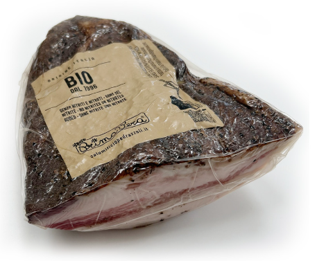 GUANCIALE Z CZARNYM PIEPRZEM BIO (około 0,7 kg) – PRIMAVERA (NA ZAMÓWIENIE)