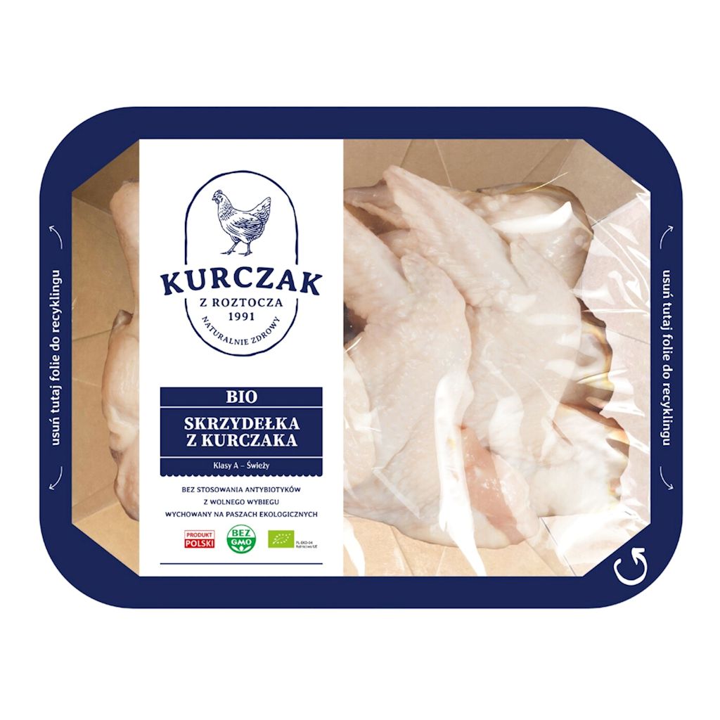 SKRZYDEŁKA Z KURCZAKA BIO (około 0,40 kg) – KURCZAK Z ROZTOCZA (NA ZAMÓWIENIE)
