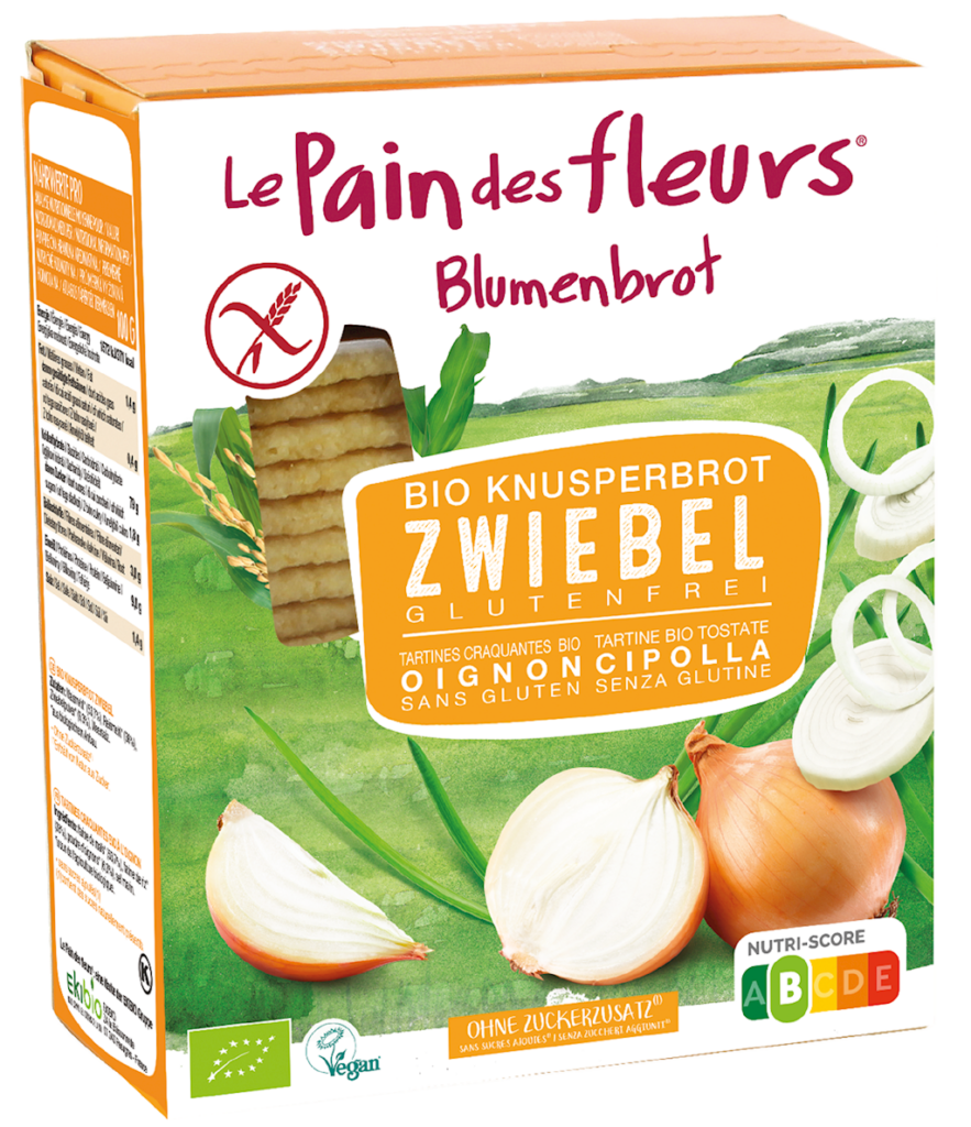 PIECZYWO CHRUPKIE CEBULOWE BEZGLUTENOWE BIO 150 g – LE PAIN DES FLEURS