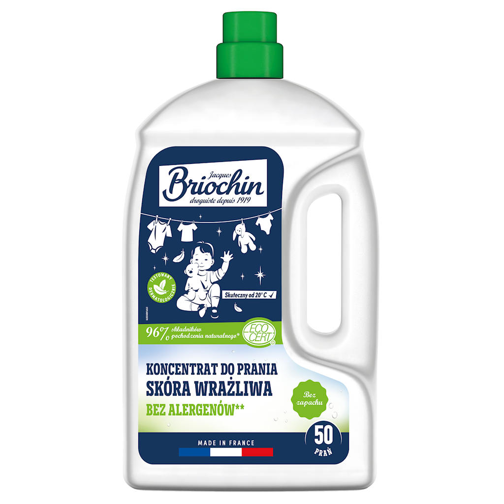 PŁYN DO PRANIA BEZZAPACHOWY DLA SKÓRY WRAŻLIWEJ (KONCENTRAT) ECO 2,27 L (50 PRAŃ) – BRIOCHIN