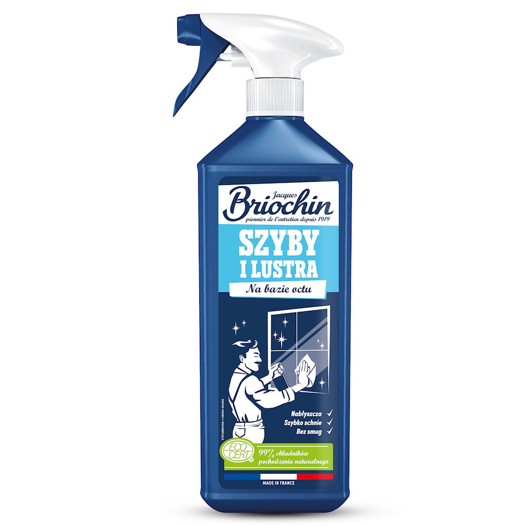 PŁYN DO MYCIA SZYB I LUSTER Z OCTEM W SPRAYU ECO 750 ml – BRIOCHIN