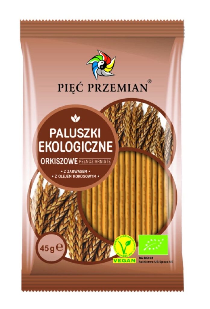PALUSZKI ORKISZOWE PEŁNOZIARNISTE BIO 45 g – PIĘĆ PRZEMIAN