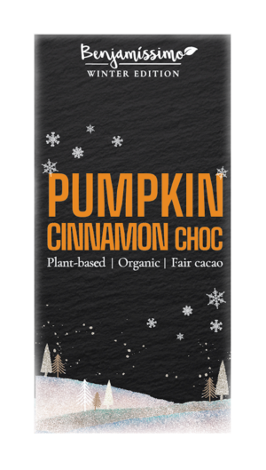 TABLICZKA KAKAOWA DYNIA - CYNAMON BEZGLUTENOWA BIO 60 g - BENJAMISSIMO (PRODUKT SEZONOWY)
