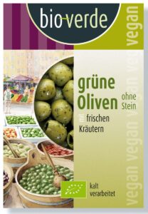 OLIWKI ZIELONE BEZ PESTEK Z ZIOŁAMI BIO 150 g - BIO-VERDE