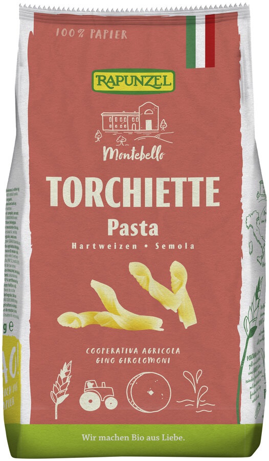 MAKARON (SEMOLINOWY) TORCHIETTE BIO 500 g – RAPUNZEL