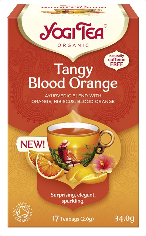 HERBATKA ORZEŹWIAJĄCA CZERWONA POMARAŃCZA (TANGY BLOOD ORANGE) BIO (17 x 2 g) 34 g – YOGI TEA