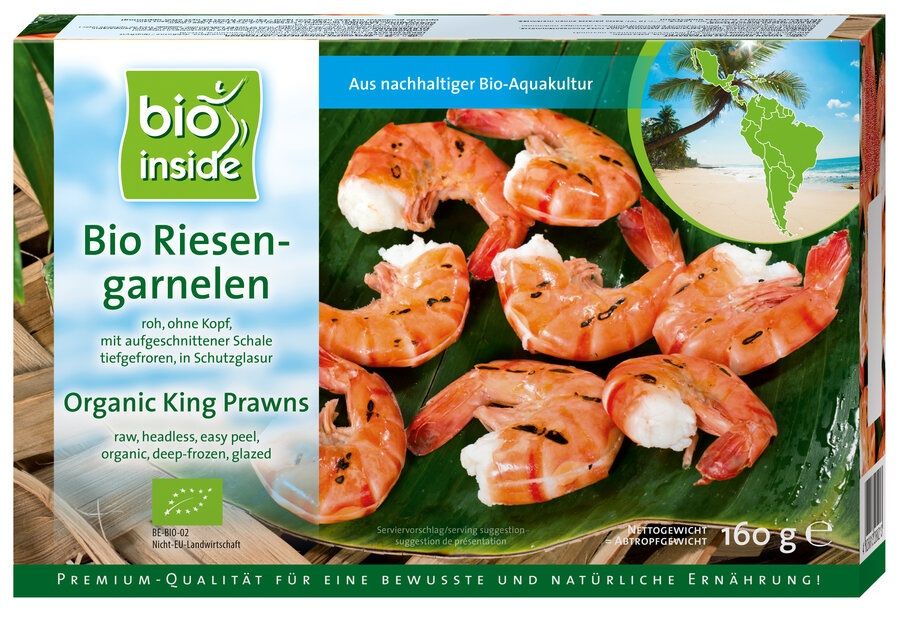 KREWETKI KRÓLEWSKIE MROŻONE BIO 160 g – BIO INSIDE