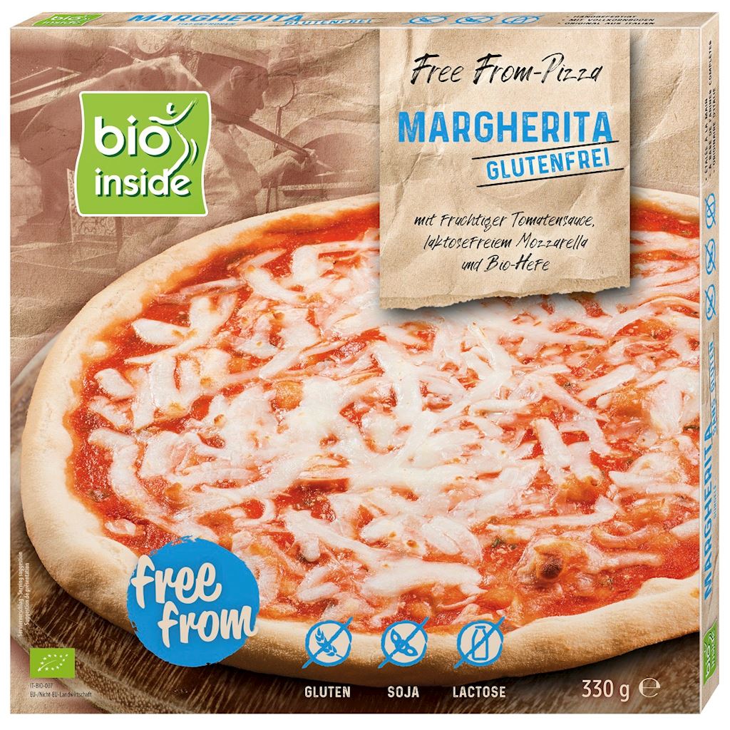 PIZZA MARGHERITA MROŻONA BEZGLUTENOWA BIO 330 g – BIO INSIDE