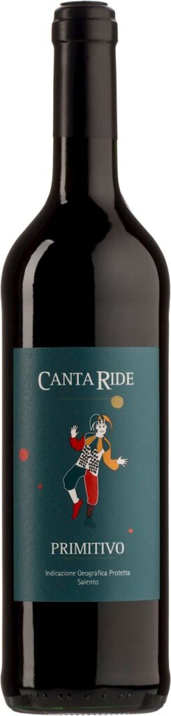 WINO CANTA RIDE PRIMITIVO CZERWONE WYTRAWNE BIO 0,75 L (WŁOCHY)
