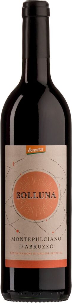WINO SOLLUNA MONTEPULCIANO D’ABRUZZO CZERWONE WYTRAWNE DEMETER BIO 0,75 L (WŁOCHY)