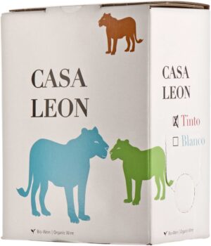 WINO CASA LEON CZERWONE WYTRAWNE BIO 3 L (HISZPANIA)